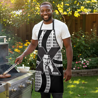 Malcolm X Legacy 1925-2026 Apron African American Heritage - Iconic Portrait Silhouette