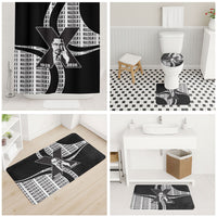 Malcolm X Legacy 1925-2026 Bathroom Set African American Heritage - Iconic Portrait Silhouette