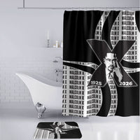 Malcolm X Legacy 1925-2026 Bathroom Set African American Heritage - Iconic Portrait Silhouette