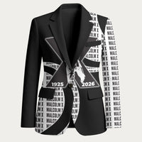Malcolm X Legacy 1925-2026 Blazer African American Heritage - Iconic Portrait Silhouette