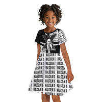 Malcolm X Legacy 1925-2026 Kid Short Sleeve Dress African American Heritage - Iconic Portrait Silhouette