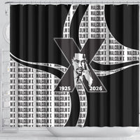 Malcolm X Legacy 1925-2026 Shower Curtain African American Heritage - Iconic Portrait Silhouette