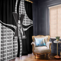 Malcolm X Legacy 1925-2026 Window Curtain African American Heritage - Iconic Portrait Silhouette
