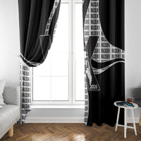 Malcolm X Legacy 1925-2026 Window Curtain African American Heritage - Iconic Portrait Silhouette