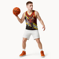 Personalized Belgium Red Devils Football Mascot Basketball Jersey Fierce Devil Graphic With Belgian Flag