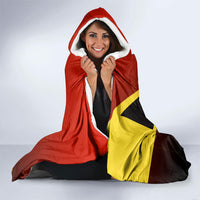 Personalized Belgium Red Devils Football Mascot Hooded Blanket Fierce Devil Graphic With Belgian Flag
