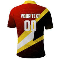Personalized Belgium Red Devils Football Mascot Polo Shirt Fierce Devil Graphic With Belgian Flag