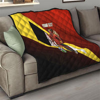 Personalized Belgium Red Devils Football Mascot Quilt Fierce Devil Graphic With Belgian Flag