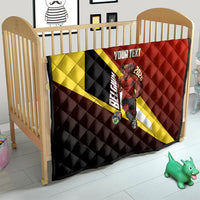 Personalized Belgium Red Devils Football Mascot Quilt Fierce Devil Graphic With Belgian Flag