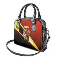 Personalized Belgium Red Devils Football Mascot Shoulder Handbag Fierce Devil Graphic With Belgian Flag