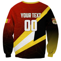 Personalized Belgium Red Devils Football Mascot Sweatshirt Fierce Devil Graphic With Belgian Flag