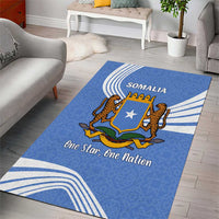 Somalia Area Rug with Coat of Arms One Star One Nation Blue White Spirit