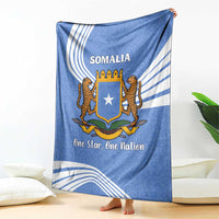 Somalia Blanket with Coat of Arms One Star One Nation Blue White Spirit