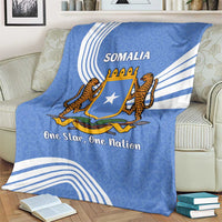 Somalia Blanket with Coat of Arms One Star One Nation Blue White Spirit