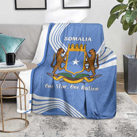 Somalia Blanket with Coat of Arms One Star One Nation Blue White Spirit