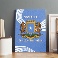 Somalia Canvas Wall Art with Coat of Arms One Star One Nation Blue White Spirit