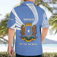 Somalia Hawaiian Shirt with Coat of Arms One Star One Nation Blue White Spirit
