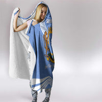 Somalia Hooded Blanket with Coat of Arms One Star One Nation Blue White Spirit