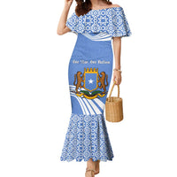 Somalia Mermaid Dress with Coat of Arms One Star One Nation Blue White Spirit