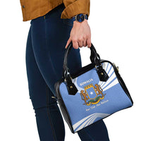 Somalia Shoulder Handbag with Coat of Arms One Star One Nation Blue White Spirit