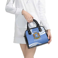 Somalia Shoulder Handbag with Coat of Arms One Star One Nation Blue White Spirit