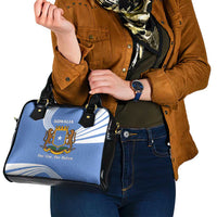 Somalia Shoulder Handbag with Coat of Arms One Star One Nation Blue White Spirit