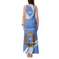 Somalia Tank Maxi Dress with Coat of Arms One Star One Nation Blue White Spirit