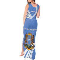 Somalia Tank Maxi Dress with Coat of Arms One Star One Nation Blue White Spirit