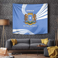 Somalia Tapestry with Coat of Arms One Star One Nation Blue White Spirit