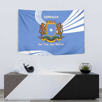Somalia Tapestry with Coat of Arms One Star One Nation Blue White Spirit