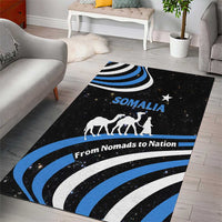 Somalia Area Rug with From Nomads to Nation Camel Galaxy Flag Spirit