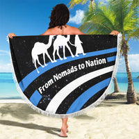 Somalia Beach Blanket with From Nomads to Nation Camel Galaxy Flag Spirit