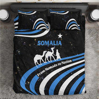 Somalia Bedding Set with From Nomads to Nation Camel Galaxy Flag Spirit