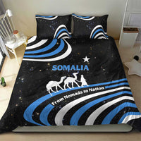 Somalia Bedding Set with From Nomads to Nation Camel Galaxy Flag Spirit