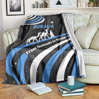 Somalia Blanket with From Nomads to Nation Camel Galaxy Flag Spirit