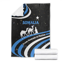 Somalia Blanket with From Nomads to Nation Camel Galaxy Flag Spirit