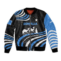 Somalia Bomber Jacket with From Nomads to Nation Camel Galaxy Flag Spirit