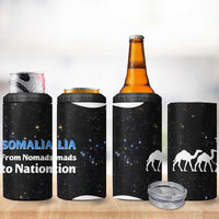 Somalia 4 in 1 Can Cooler Tumbler with From Nomads to Nation Camel Galaxy Flag Spirit