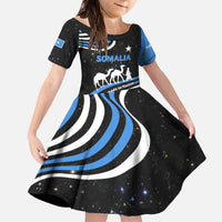 Somalia Family Matching Off The Shoulder Long Sleeve Dress and Hawaiian Shirt with From Nomads to Nation Camel Galaxy Flag Spirit