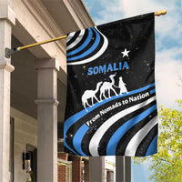 Somalia Garden Flag with From Nomads to Nation Camel Galaxy Flag Spirit