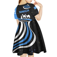 Somalia Kid Short Sleeve Dress with From Nomads to Nation Camel Galaxy Flag Spirit