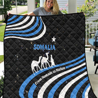Somalia Quilt with From Nomads to Nation Camel Galaxy Flag Spirit