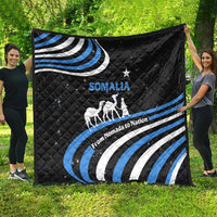 Somalia Quilt with From Nomads to Nation Camel Galaxy Flag Spirit