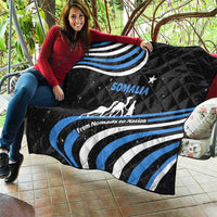 Somalia Quilt with From Nomads to Nation Camel Galaxy Flag Spirit