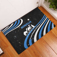 Somalia Rubber Doormat with From Nomads to Nation Camel Galaxy Flag Spirit