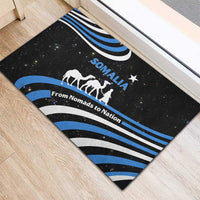 Somalia Rubber Doormat with From Nomads to Nation Camel Galaxy Flag Spirit