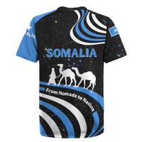 Somalia Rugby Jersey with From Nomads to Nation Camel Galaxy Flag Spirit