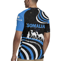 Somalia Rugby Jersey with From Nomads to Nation Camel Galaxy Flag Spirit