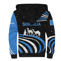 Somalia Sherpa Hoodie with From Nomads to Nation Camel Galaxy Flag Spirit