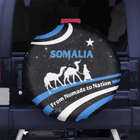 Somalia Spare Tire Cover with From Nomads to Nation Camel Galaxy Flag Spirit